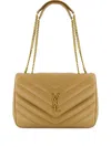 Saint Laurent Loulou Medium Shoulder Bag In Nude