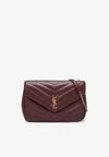 Saint Laurent Large Loulou Quilted Leather Shoulder Bag In Burgundy