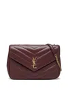 Saint Laurent Large Loulou Quilted Shoulder Bag In Red