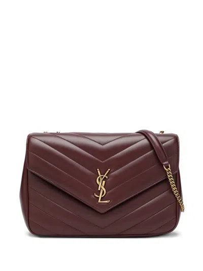 Saint Laurent Large Loulou Quilted Shoulder Bag In Red