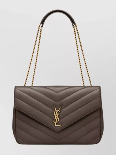 SAINT LAURENT LARGE MATELASSÉ LAMBSKIN SHOULDER BAG