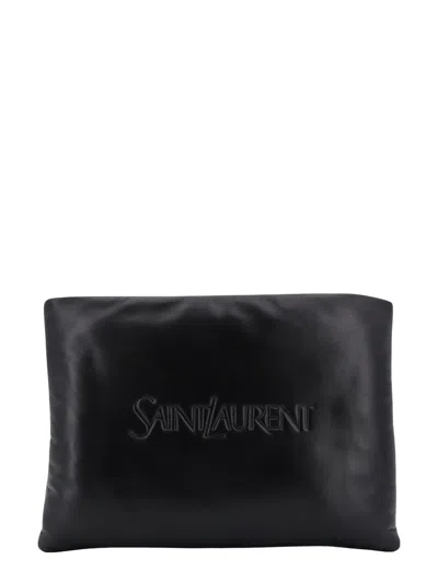 Saint Laurent Large Puffy Pouch In Black