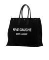 Saint Laurent Large Rive Gauche Tote Bag In Black