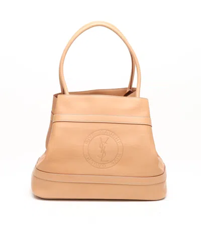 Saint Laurent Large Rive Gauche Tote Bag In Sand
