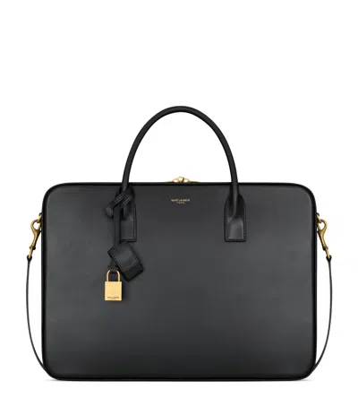 Saint Laurent Large Sac De Jour Bauletto Messenger Bag In Black