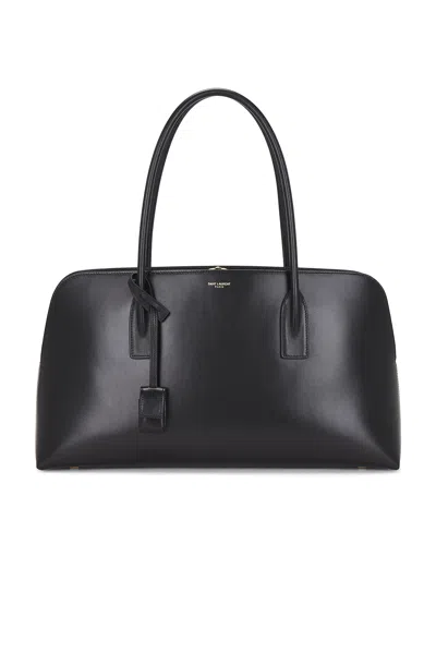 Saint Laurent Large Sac De Jour Bowling Bag In Nero