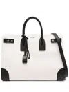 Saint Laurent Large Sac De Jour Canvas Tote Bag In Weiss
