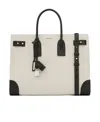 Saint Laurent Large Sac De Jour Canvas Tote Bag In White