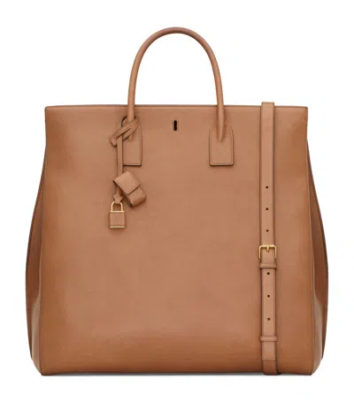 Saint Laurent Large Sac De Jour Tote Bag In Brown