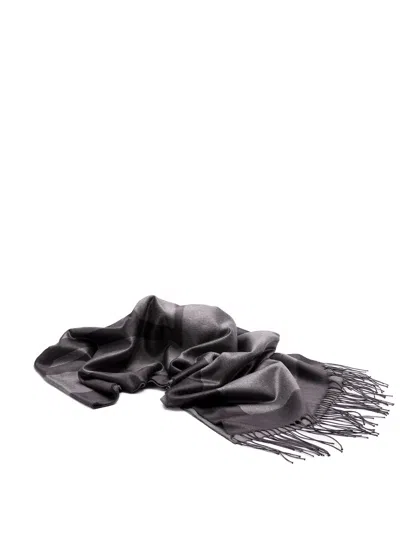 Saint Laurent Large Scarf In Gray