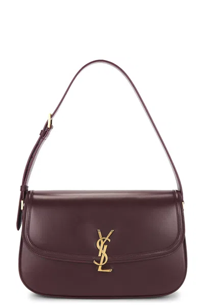 Saint Laurent Large Solferino Shoulder Bag In Burgundy