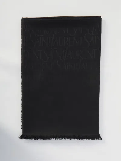 Saint Laurent Large Square Scarf In Black