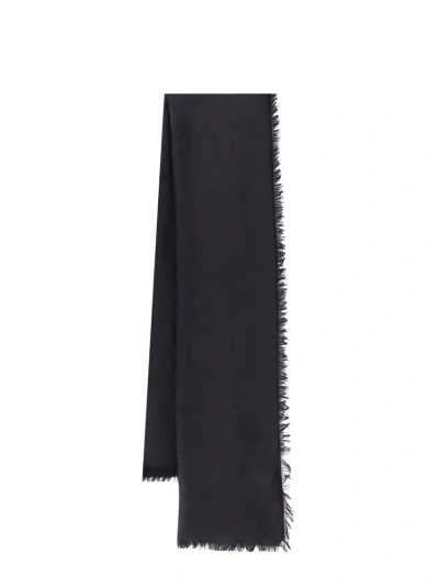 Saint Laurent Large Square Scarf In Black