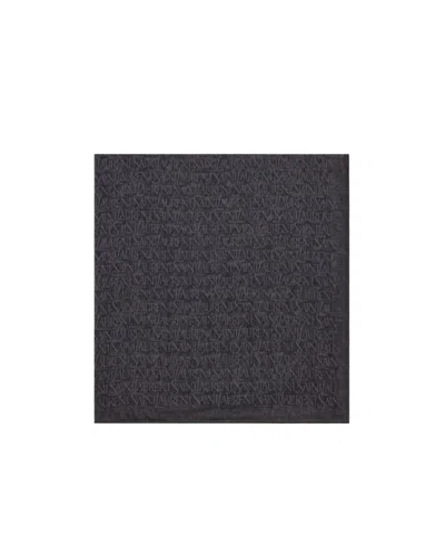 Saint Laurent Large Square Scarf In Black