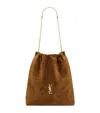 Saint Laurent Large Suede Jamie Pochon Shoulder Bag In Beige