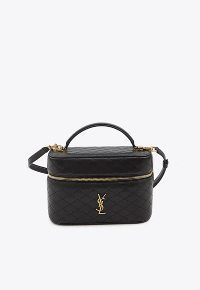 Saint Laurent Large Vanity Gaby Bag In Black
