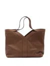 Saint Laurent Large Y Leather Tote Bag In Brown