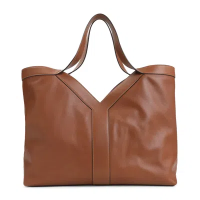 Saint Laurent Large Y Tote In Leather