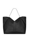Saint Laurent Large Y Tote In Leather In Black