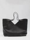 Saint Laurent Large Y Tote In Leather In Black