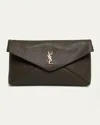 Saint Laurent Large Envelope Pouch In Light Musk