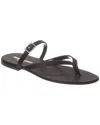 Saint Laurent Laszio Satin Sandal In Black