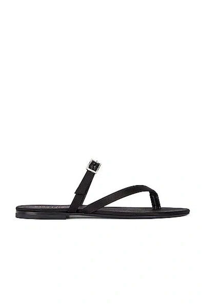 Saint Laurent Laszlo Flat Slide In Noir