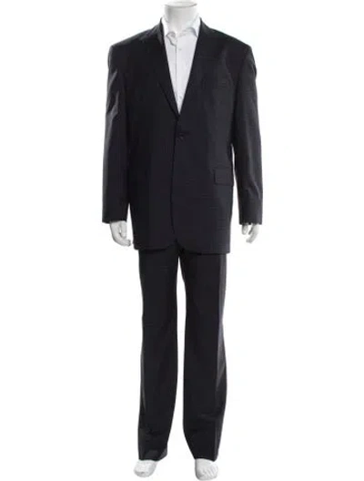 Pre-owned Saint Laurent Late 1980's - Early 1990's Pour Homme Two-piece Suit In Blue