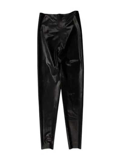 Pre-owned Saint Laurent Latex Skinny Leg Pants In Black