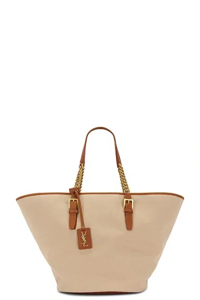 Saint Laurent Lauren Cabas Bag In Desert Dust & Brick