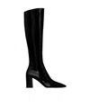 Saint Laurent Lauren Boots In Patent Leather In Black