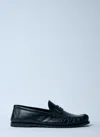 Saint Laurent Women Laurent Leather Loafers In Blue