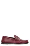Saint Laurent Cassandre Smooth Leather Penny Loafers In Brown
