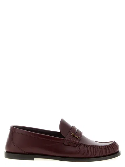 Saint Laurent Laurent Loafers Bordeaux In Brown