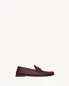 Saint Laurent Cassandre Smooth Leather Penny Loafers In Red