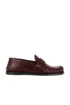 Saint Laurent Laurent Moccasin In Burgundy