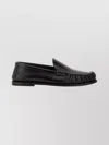 Saint Laurent Laurent Ruched Detail Flat Sole Loafers In Black