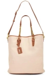 Saint Laurent Laurent Shopping Tote Bag In Desert Dust & Brick