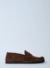 Saint Laurent Suede "laurent" Loafer In Brown