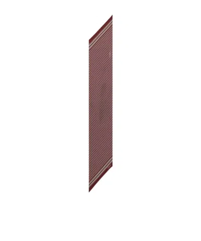 Saint Laurent Lavalliere Scarf In Silk Twill In Burgundy