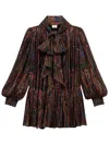 Saint Laurent Silk-blend Patterned Mini Dress