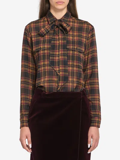 Saint Laurent Lavallire Cassandre Shirt In Multi