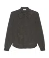 Saint Laurent Silk Shirt W/ Tie In Black