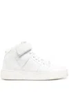 Saint Laurent Lax Sneakers In Washed-out Effect Leather In White