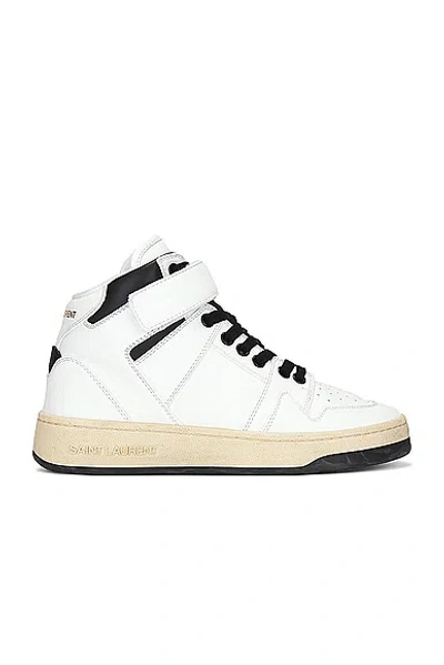 Saint Laurent Lax Mid Top Sneaker In Black