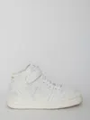 Saint Laurent Lax Sneakers In Washed-out Effect Leather In White