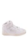 Saint Laurent Leather High-top Sneakers With Logo In White