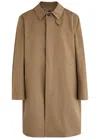 Saint Laurent Men's Mac Gabardine Coat In Beige