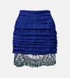 Saint Laurent Women's Jacquard Mini Skirt