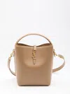 Saint Laurent Le 37 Ysl Bucket Bag In Smooth Leather In Brown